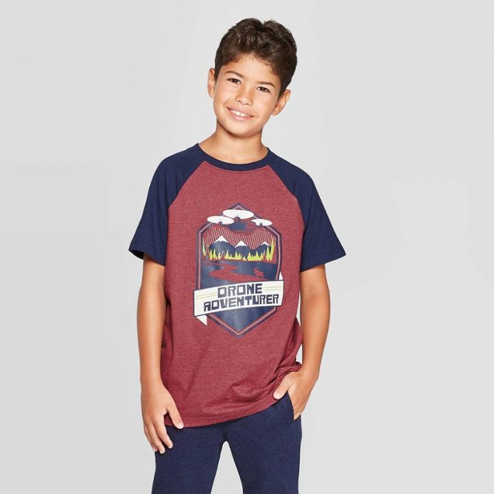 Petiteboys' Graphic Short Sleeve T-shirt - Cat & Jack Maroon M, Boy's, Size: