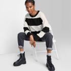 Women's Crewneck Tunic Pullover Sweater - Wild Fable Black