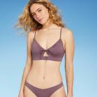 Women's Tunneled Tie-front Bikini Top - Shade & Shore Dusk Purple