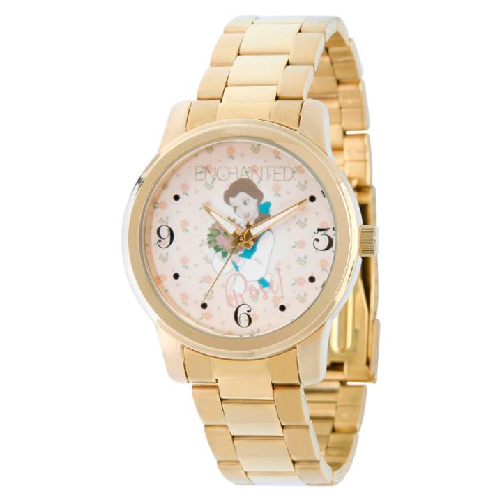 Women's Disney Princess Belle Gold Alloy Watch - Gold,
