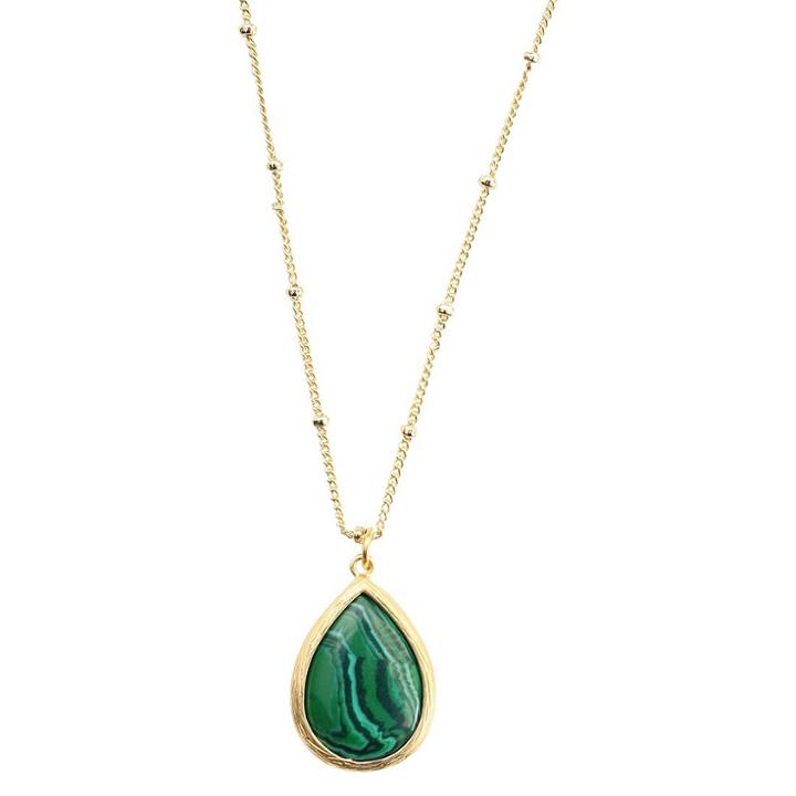 Target Malachite Pear Pendant Necklace