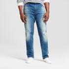 Men's Tall Athletic Fit Destructed Jeans - Goodfellow & Co Medium Denim Wash