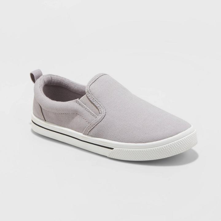 Boys' Jaime Wide Width Slip-on Sneakers - Cat & Jack Gray