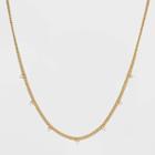 14k Gold Plated Cubic Zirconia Curb Chain Necklace - A New Day