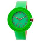 Women's Crayo Equinox Rubber Strap Watch-green, Green