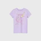 Girls' Short Sleeve Unicorn Graphic T-shirt - Cat & Jack Purple