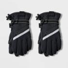 Kids' Zipper Ski Gloves - All In Motion Black