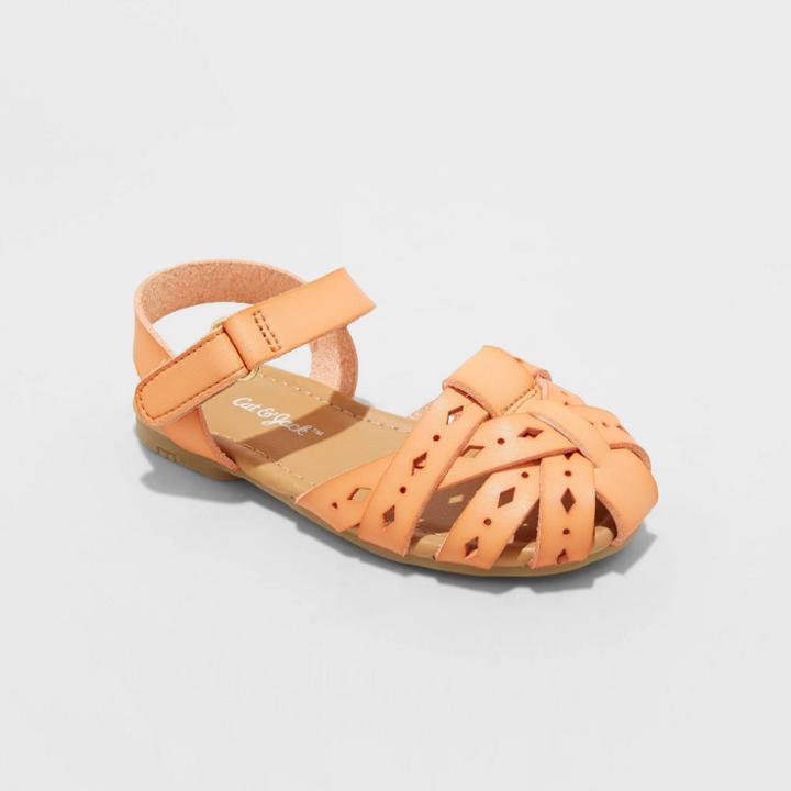 Toddler Girls' Elysia Sandals - Cat & Jack Cognac