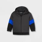 Toddler Boys' Active Zip-up Hooded Sweatshirt - Cat & Jack Charcoal Gray