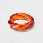 Twisted Amber Acrylic Bangle Bracelet - A New Day Brown