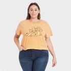 Disney Women's Plus Size Chip 'n' Dale Short Sleeve Graphic T-shirt - Orange