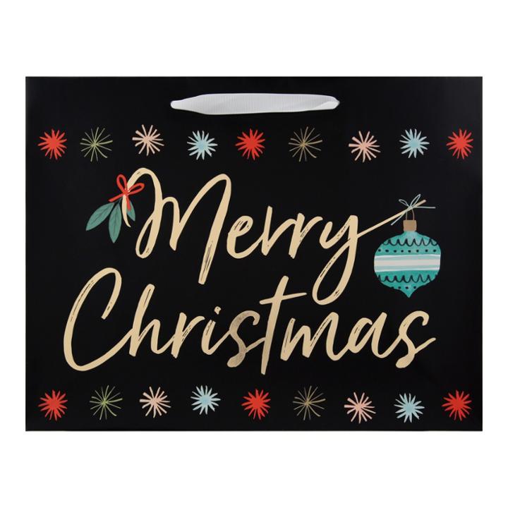Vogue Merry Christmas Gift Bag Black - Wondershop