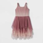 Girls' Ombre Fairy Mesh Sleeveless Dress - Cat & Jack Rose Pink/purple
