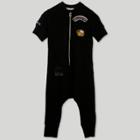 Afton Street Toddler Girls' Short Sleeve Jumpsuit - Black