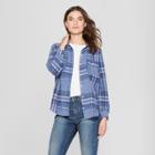 Women's Long Sleeve Flannel Shirt - Universal Thread Blue