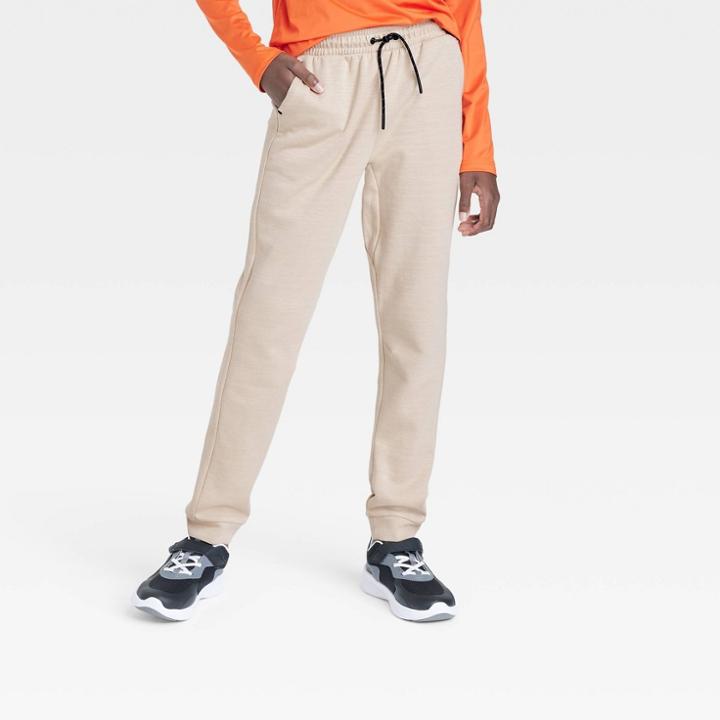 Boys' Premium Fleece Jogger Pants - All In Motion Khaki