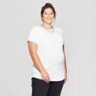 Maternity Plus Size Short Sleeve Crew Neck T-shirt - Isabel Maternity By Ingrid & Isabel White 1x, Infant Girl's