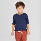 Toddler Boys' Long Sleeve T-shirt - Cat & Jack Navy
