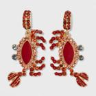 Sugarfix By Baublebar Crystal Crab Drop Earrings - Red
