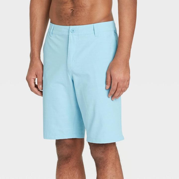 Men's 10.5 Hybrid Swim Shorts - Goodfellow & Co Polar Blue