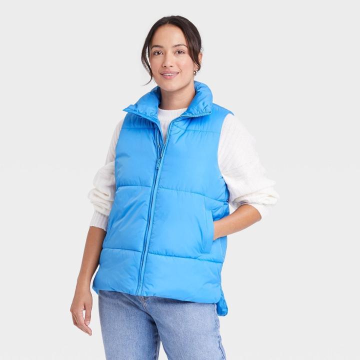 Women's Puffer Vest - A New Day Blue
