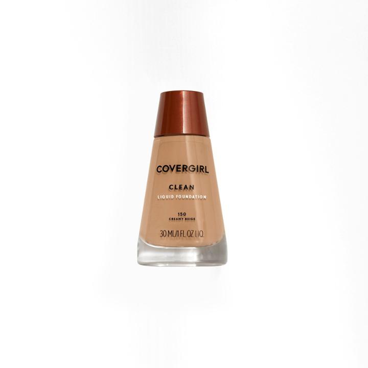 Covergirl Clean Foundation 150 Creamy Beige 1 Fl Oz, Adult Unisex