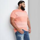 Men's Big & Tall Striped Rolled Collar Knit T-shirt - Original Use Pink