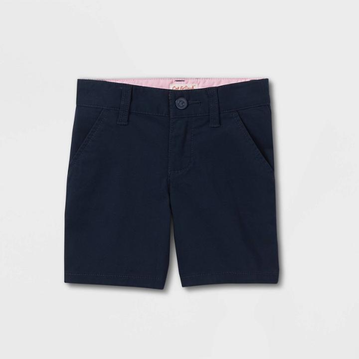 Toddler Girls' Uniform Chino Shorts - Cat & Jack Navy