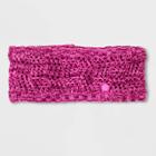 Girls' Solid Marled Knit Headband - C9 Champion Pink One Size, Girl's, Purple Pink