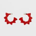 Sugarfix By Baublebar Tassel Hoop Earrings - Red, Girl's
