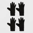 Boys' 2pk Spacedye Running Gloves - All In Motion Black