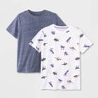 Boys' 2pk Favorite Short Sleeve T-shirt - Cat & Jack Navy/white