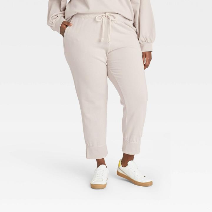 Women's Plus Size Jogger Pants - Universal Thread Cream
