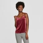 Women's Velour Cami - A New Day Burgundy (red)