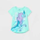 Girls' Disney Fearless Raya Short Sleeve Graphic T-shirt - Blue