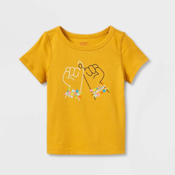 Toddler Adaptive Short Sleeve Graphic T-shirt - Cat & Jack Medium Mustard Yellow