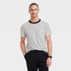 Men's Standard Fit Short Sleeve Hemp Cotton T-shirt - Goodfellow & Co Black/striped