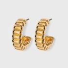 Puffed Hoop Earrings - A New Day Gold