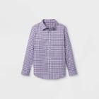Boys' Woven Long Sleeve Button-down Shirt - Cat & Jack Purple