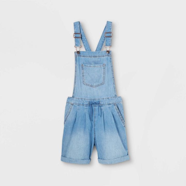 Girls' Lightweight Jean Shortalls - Cat & Jack Medium Wash Xs,