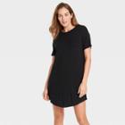 Women's Beautifully Soft Short Sleeve Nightgown - Stars Above Black