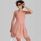 Women's Sleeveless Tiered Skater Dress - Wild Fable Pink Rose