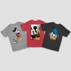 Boys' Disney Mickey And Friends 3pk Short Sleeve T-shirt - Gray/red/charcoal S,