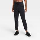 Women's Mid-rise French Terry Acid Wash Tart Joggers With Side Panel - Joylab Black