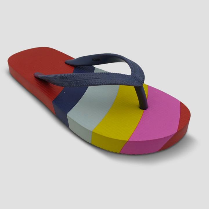 Girls' Disney Mickey Mouse Rainbow Flip Flops - Red