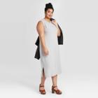 Women's Plus Size Sleeveless Knit Dress - Universal Thread Gray 1x, Women's,