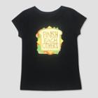 Girls' Disney Wreck-it Ralph Anna Comfy Squad Short Sleeve T-shirt - Black