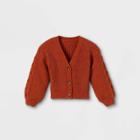 Toddler Girls' V-neck Cardigan - Cat & Jack Dark Orange