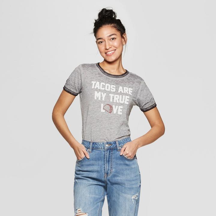 Women's Short Sleeve T-shirt - Zoe+liv (juniors') Gray