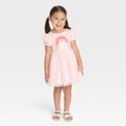 Toddler Girls' Rainbow Tulle Dress - Cat & Jack Pink